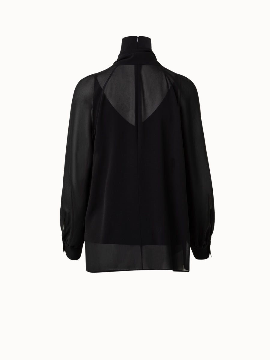 ENFOLD 2024SS WAVE SHIRRING BLOUSE 黒 ENFOLD - 2024SS