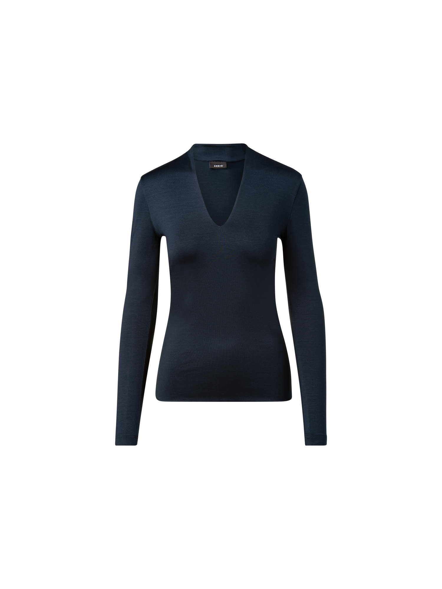 Silk Jersey Stretch Top with V-Neck – Akris EU