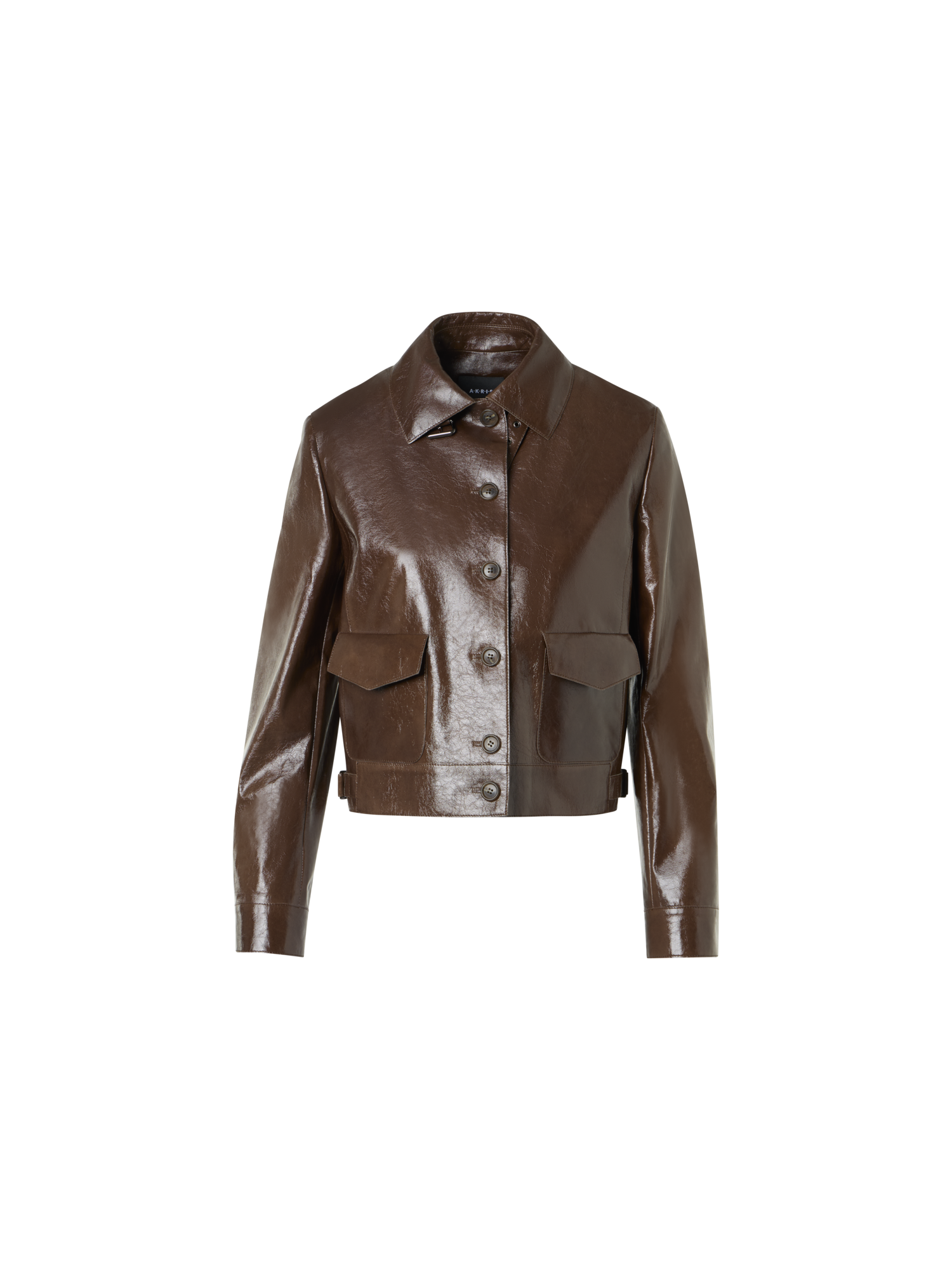 Lacquered Leather Short Jacket – Akris EU