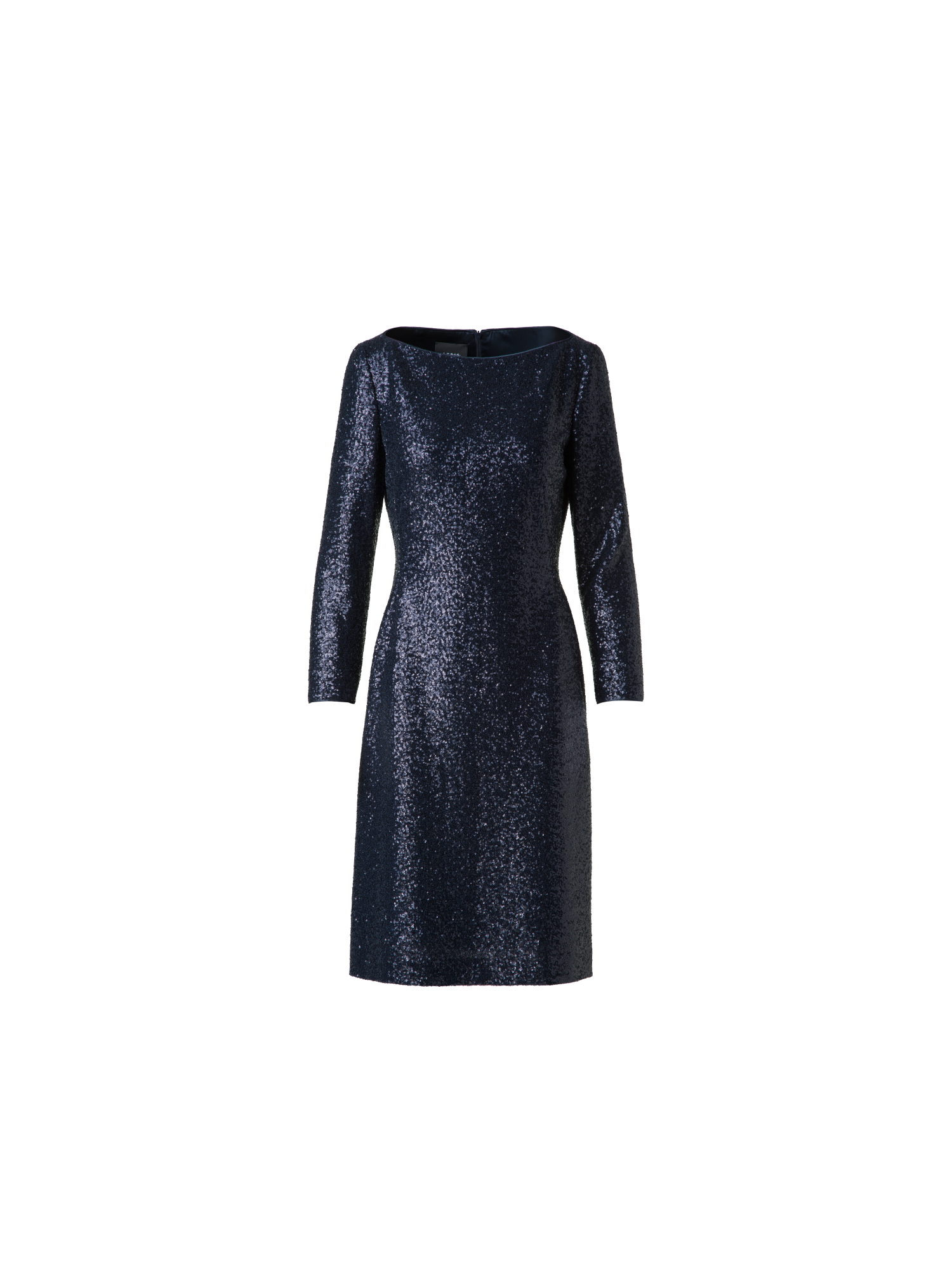 navy blue sparkly dress long sleeve Late Night Sequin Mini Dress
