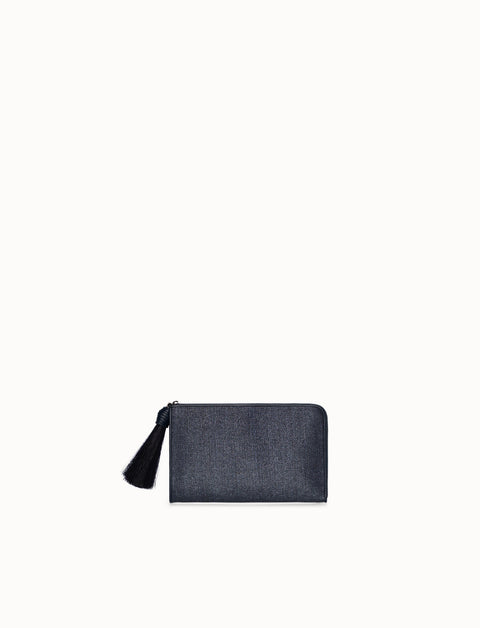 Tassel Pouch in Horsehair Fabric