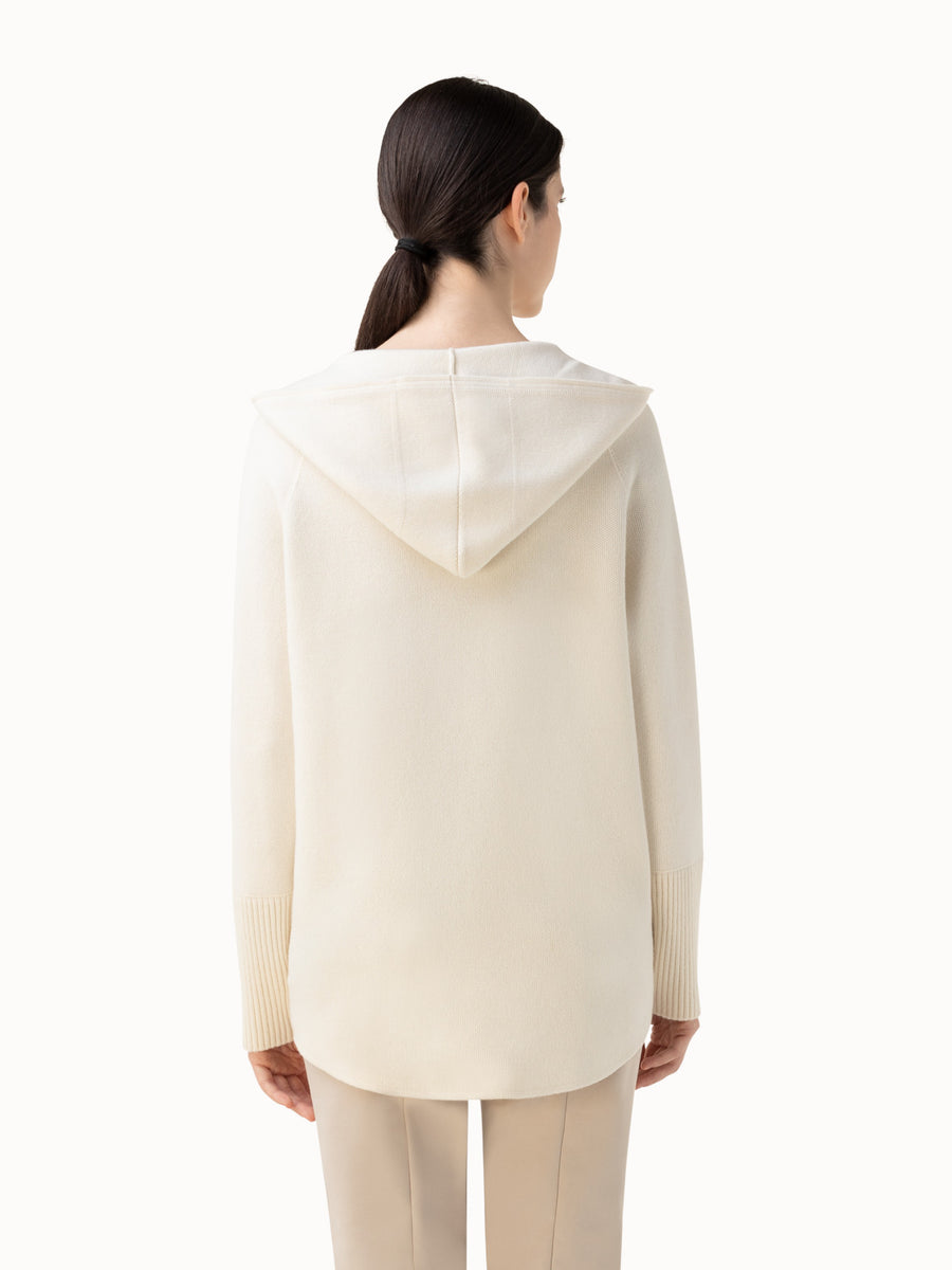 EKD Cashmere Zip Hoodie in Pale Biscuit