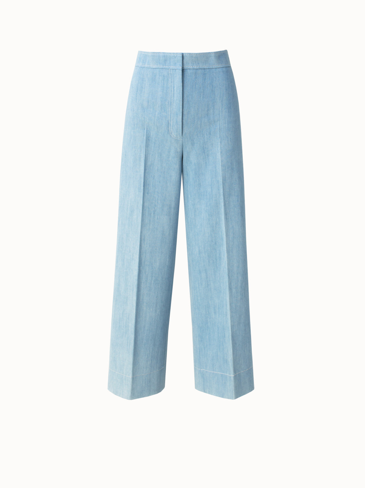 Chieko Cropped Wide Leg Denim Patchwork Pants