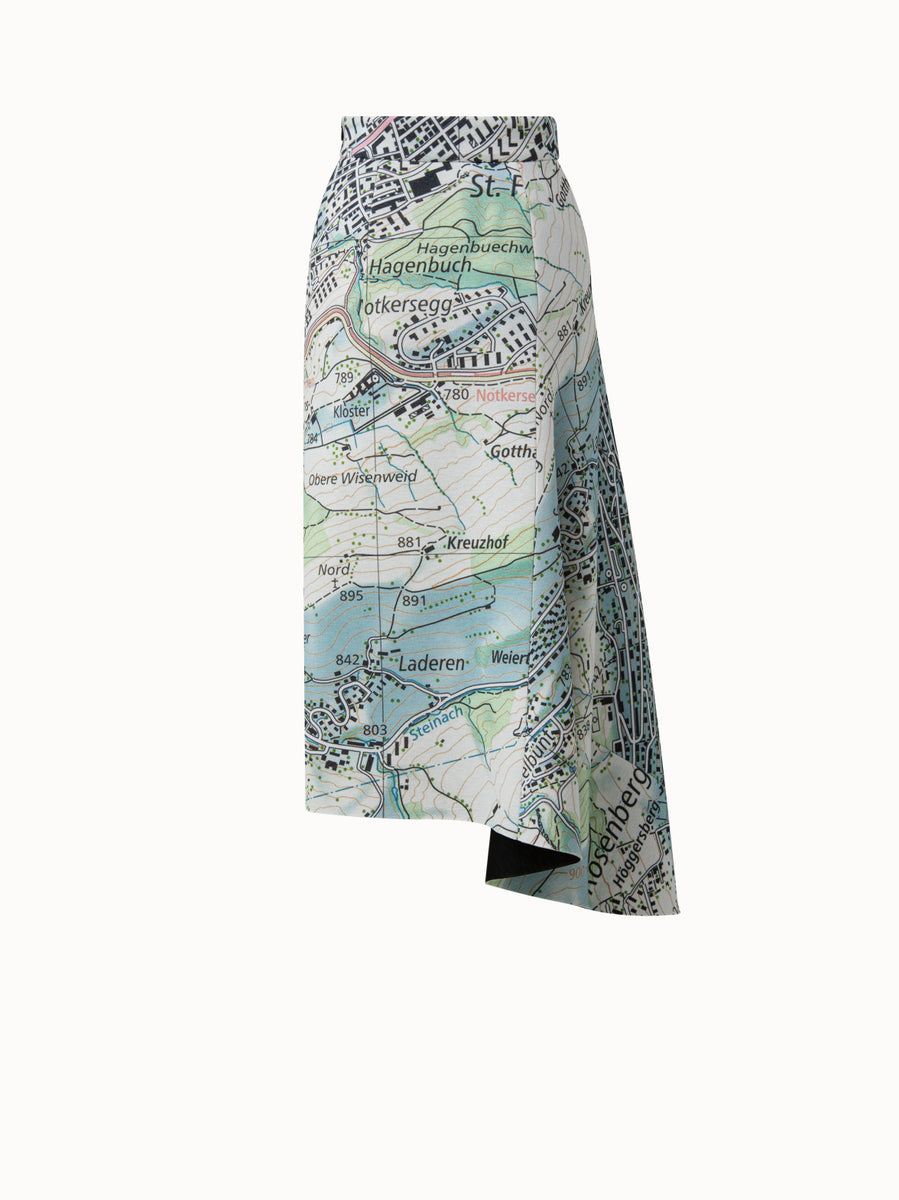 Long Skirt Neoprene St.Gallen Map Print