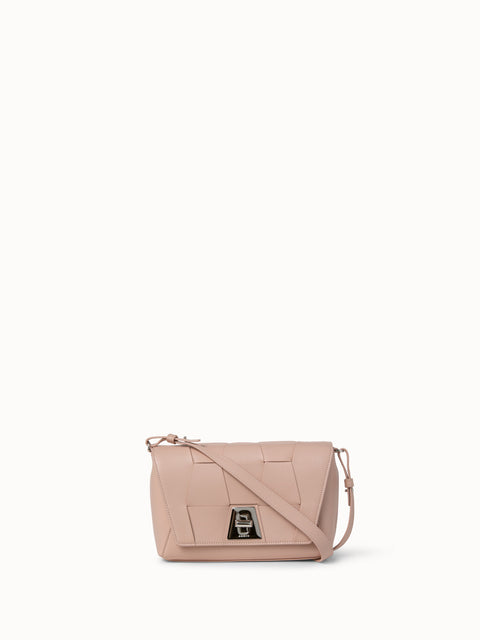 Small Anouk Day Bag in Braided Leather Trapezoids