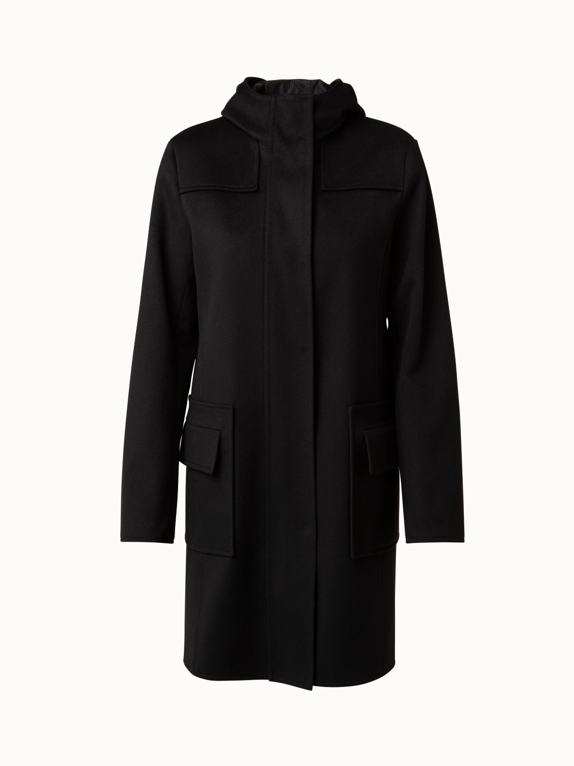 Reversible Zipper Sleeve Hooded Wrap Coat - Women - Ready-to-Wear