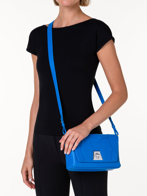 Small Anouk Day Bag in Braided Leather Trapezoids