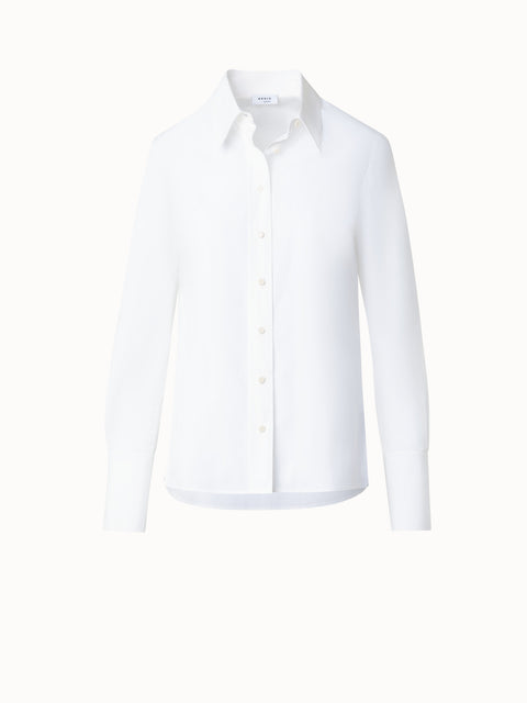 Fitted Cotton Poplin Blouse