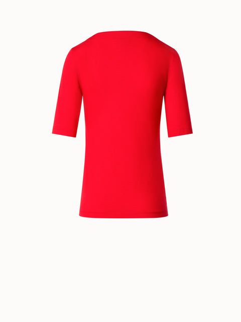 Square Neck Half Sleeve T-Shirt in Modal