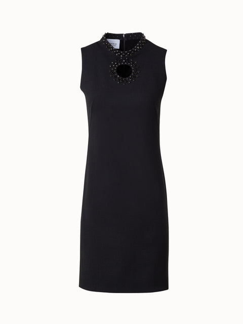 Sheath Dress with Diamond Studs