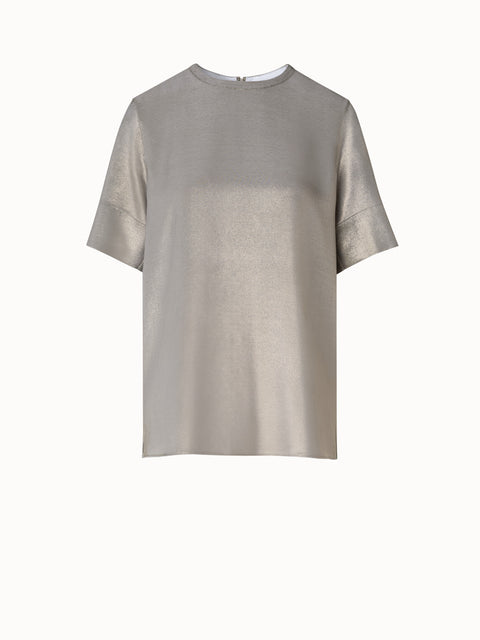 Oversize T-Shirt Blouse in Silk Lurex