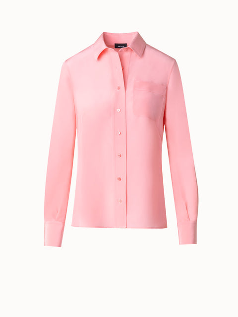 Silk Crêpe Shirt Blouse