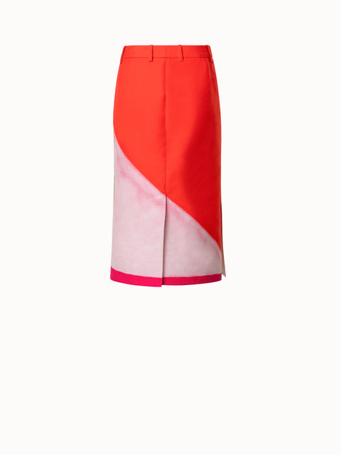 Cotton Silk Skirt with Spectra Print