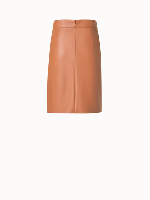 Short Leather Pencil Skirt