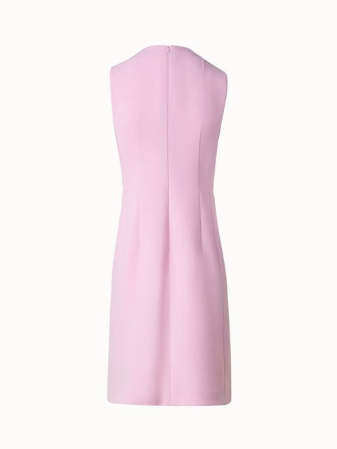 Sheath Dress in Wool Crêpe Double-Face