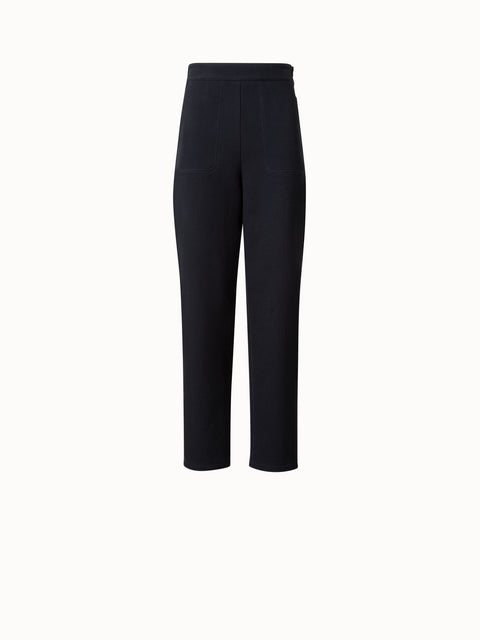 Ankle-Length Cotton Double-Face Pants