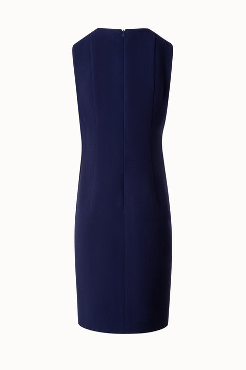 Sheath Dress in Wool Crêpe Double-Face