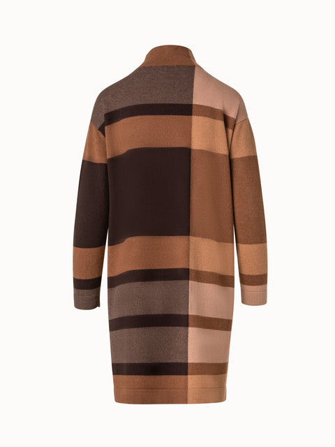 Checked Cashmere Wool Knit Dress