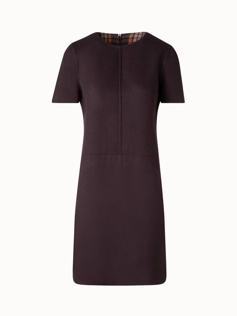 Silk Sheath Dress - Check Reversible to Solid