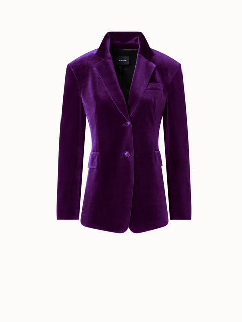 Velvet Blazer with Stretch