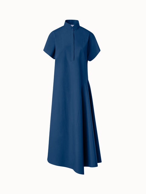 Midi Shirt Dress with Asymetrical Hem