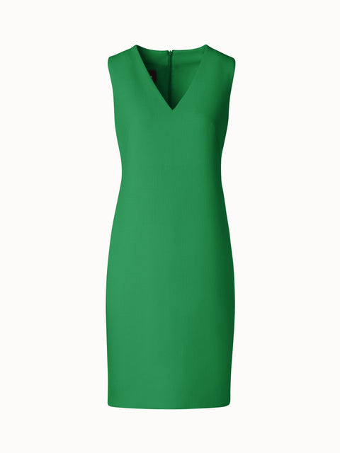 Sheath Dress in Wool Crêpe Double-Face