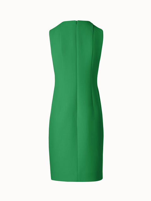 Sheath Dress in Wool Crêpe Double-Face