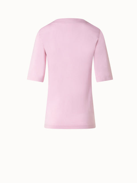 Square Neck Half Sleeve T-Shirt in Modal