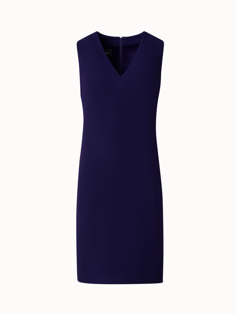 Sheath Dress in Wool Crêpe Double-Face