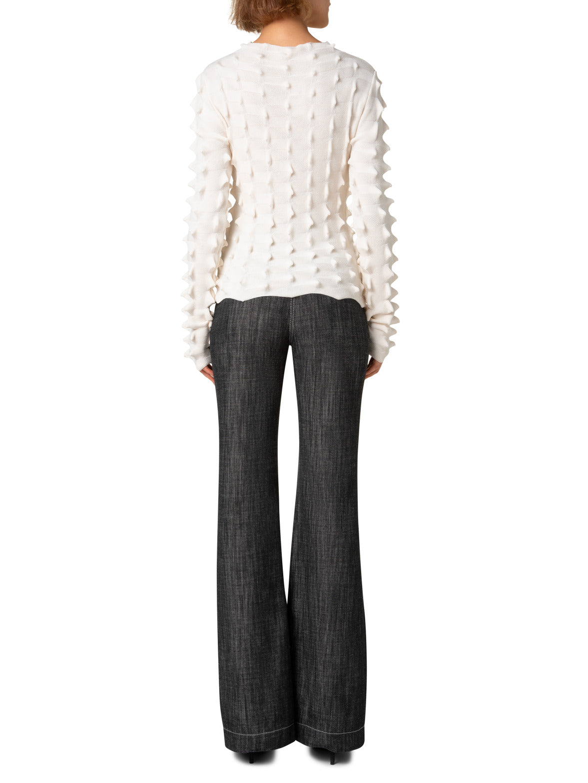 Sweater with 3D Sail Look - neutral - ecru - white