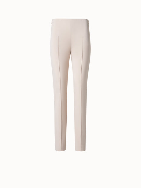 Slim Silk Pants with Stretch