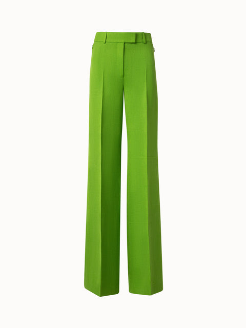 Wide Leg Pants in Shantung Silk