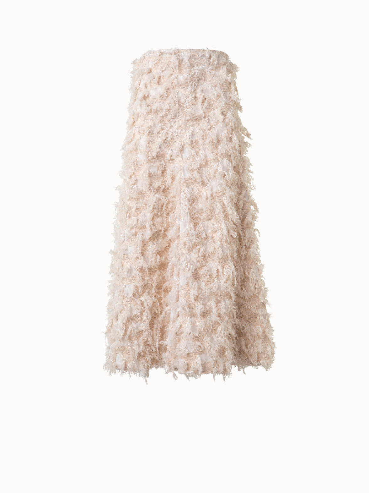 Flared Midi Skirt in 3D Jacquard - neutral - pastel - beige