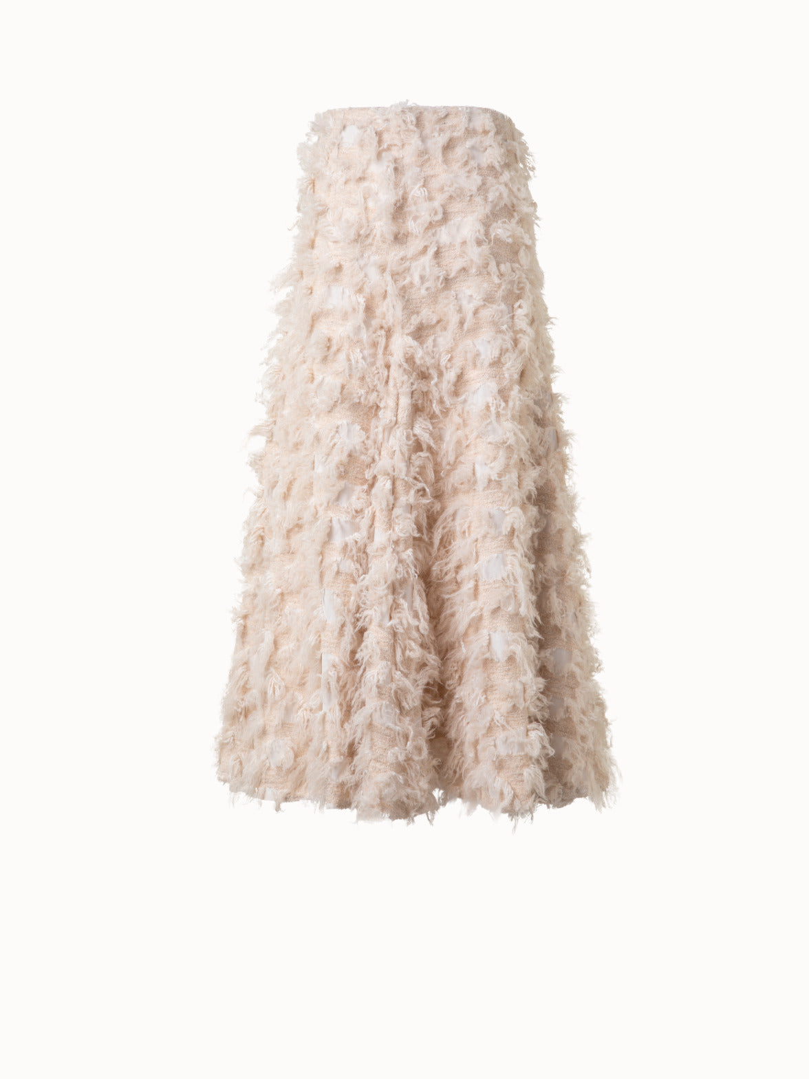Flared Midi Skirt in 3D Jacquard - neutral - pastel - beige