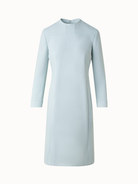 Fitted Sheath Dress in Wool Double-Face