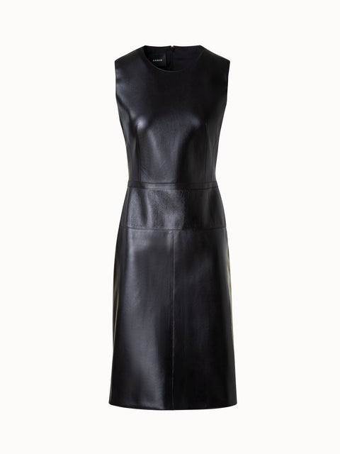 A-Line Sheath Dress in Lacquered Leather