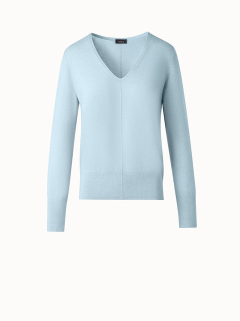 V-Neck Sweater in 100% Cashmere