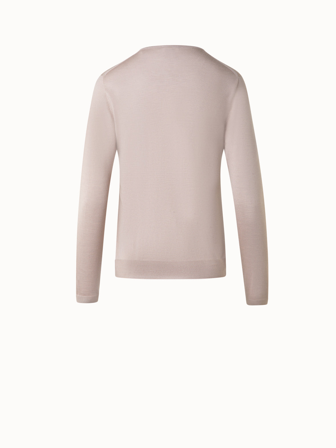 Seamless Crew Neck Sweater in Cashmere Silk - neutral - pastel - beige
