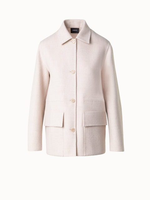 Oversize Shirt Jacket in Cashmere Double-Face