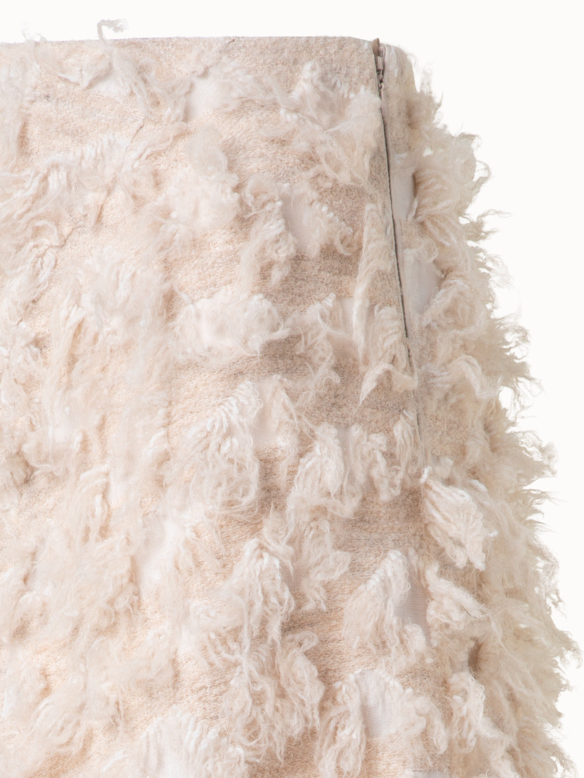 Flared Midi Skirt in 3D Jacquard - neutral - pastel - beige