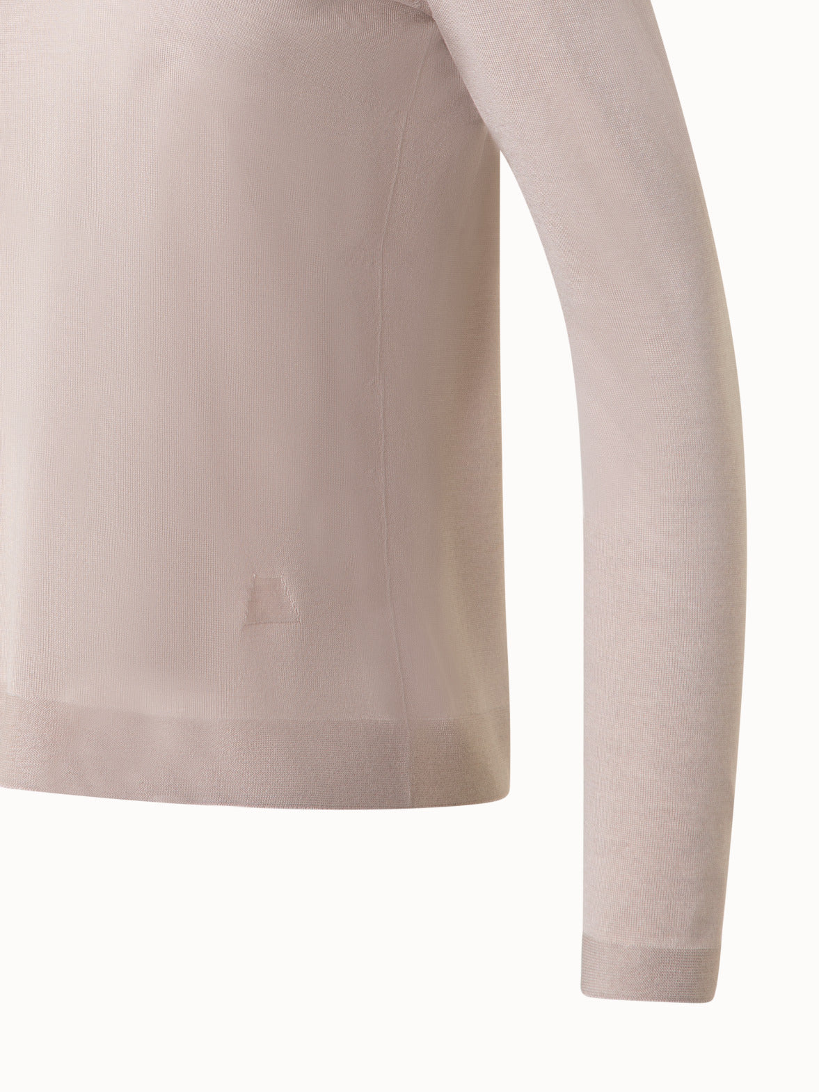 Seamless Crew Neck Sweater in Cashmere Silk - neutral - pastel - beige