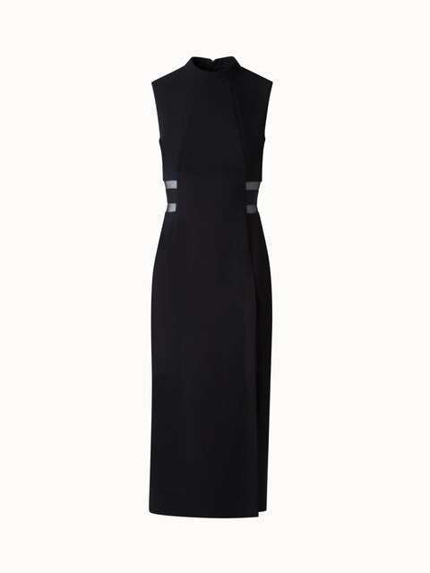 Evening Sheath Dress with Tulle Waist Inset