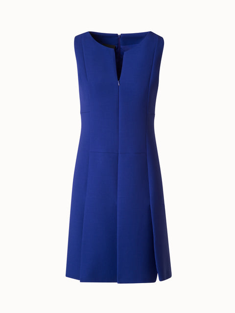 Sheath Dress with Skirt in A-Line in Wool Double-Face