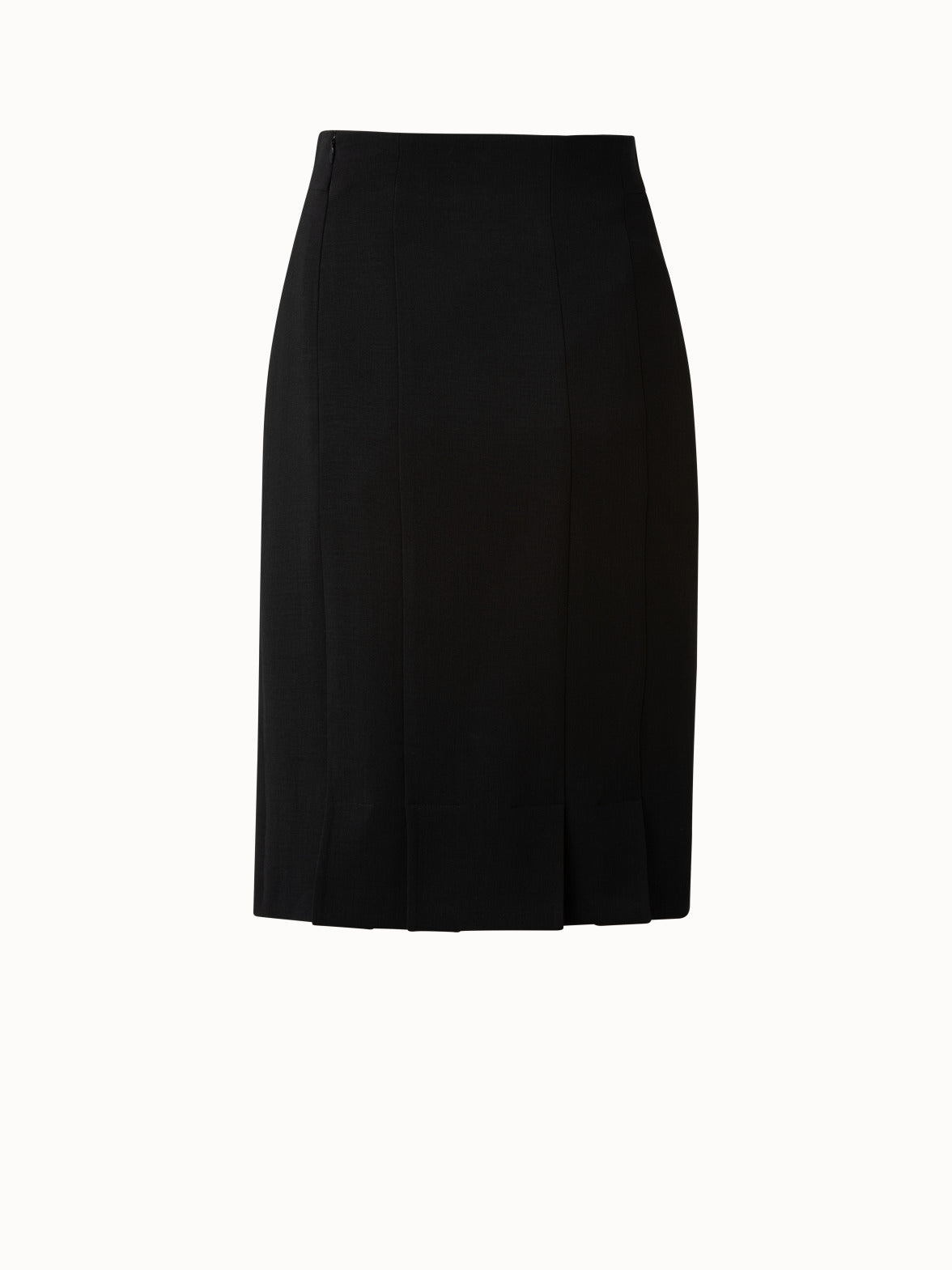 Pencil Skirt from Wool Double Face with Back Slits