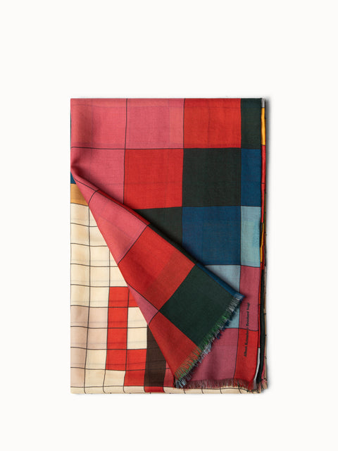 Cashmere Silk Drei Teile Print Scarf