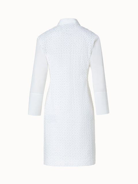 Cotton Poplin Tunic Dress with 3D Application