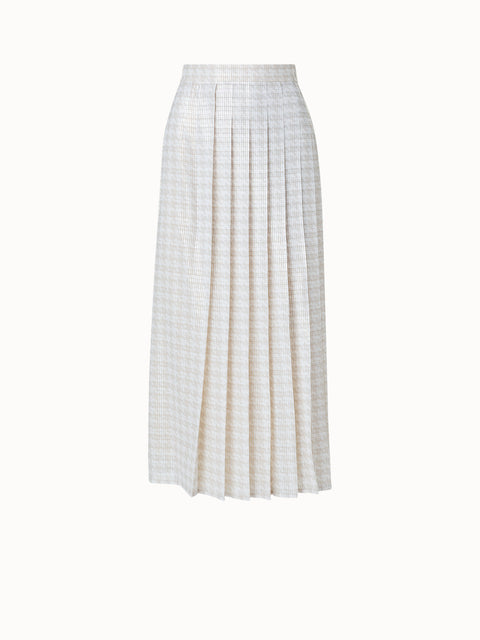 Houndstooth Sequins on Organza Long Skirt