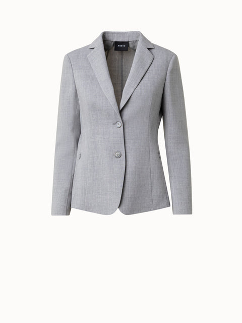Jacket from Wool Double-Face Stretch