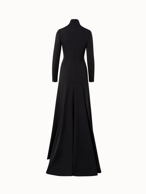 Silk Crêpe Gown with Swarovski Trapezoid Embellishment