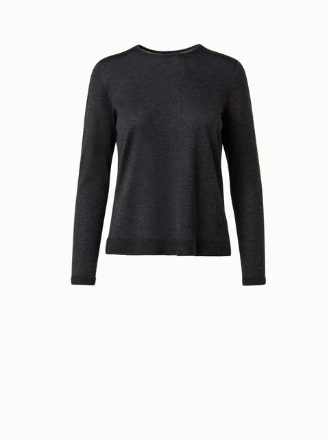 Seamless Cashmere Silk Knit Pullover